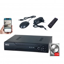    Digital Video Recorder AKU 4 canale HD FULL HD 2 MP 1080N + HDD 1TB, audio video H264 iesire internet cu vizualizare pe telefon mobil tableta si desktop